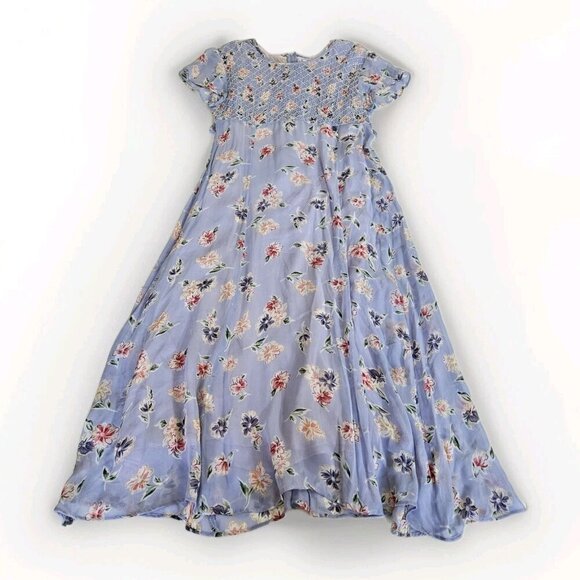 FairSet VTG Dress Women 10 SS Maxi Lined Floral Empir Waist Ties Flowy Cottage - Picture 9 of 16